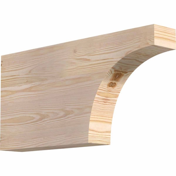 Ekena Millwork Huntington Smooth Rafter Tail, Douglas Fir, 3 1/2"W x 12"H x 24"L RFT04X12X24HUN00SDF - main
